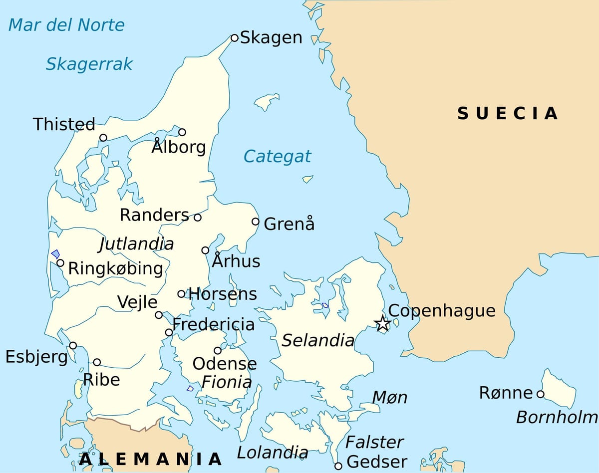 નકશો fredericia ડેનમાર્ક