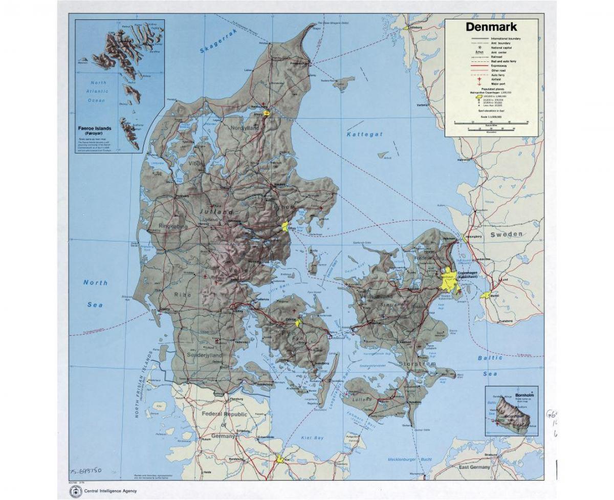 આંતરરાષ્ટ્રીય એરપોર્ટ માં ડેનમાર્ક નકશો