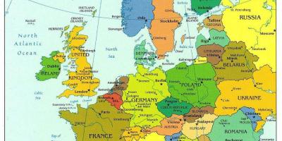 યુરોપ નકશો દર્શાવે છે, ડેનમાર્ક